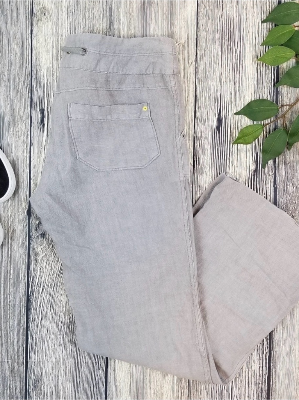 Anthropologie Hei Hei Gray Linen Pants